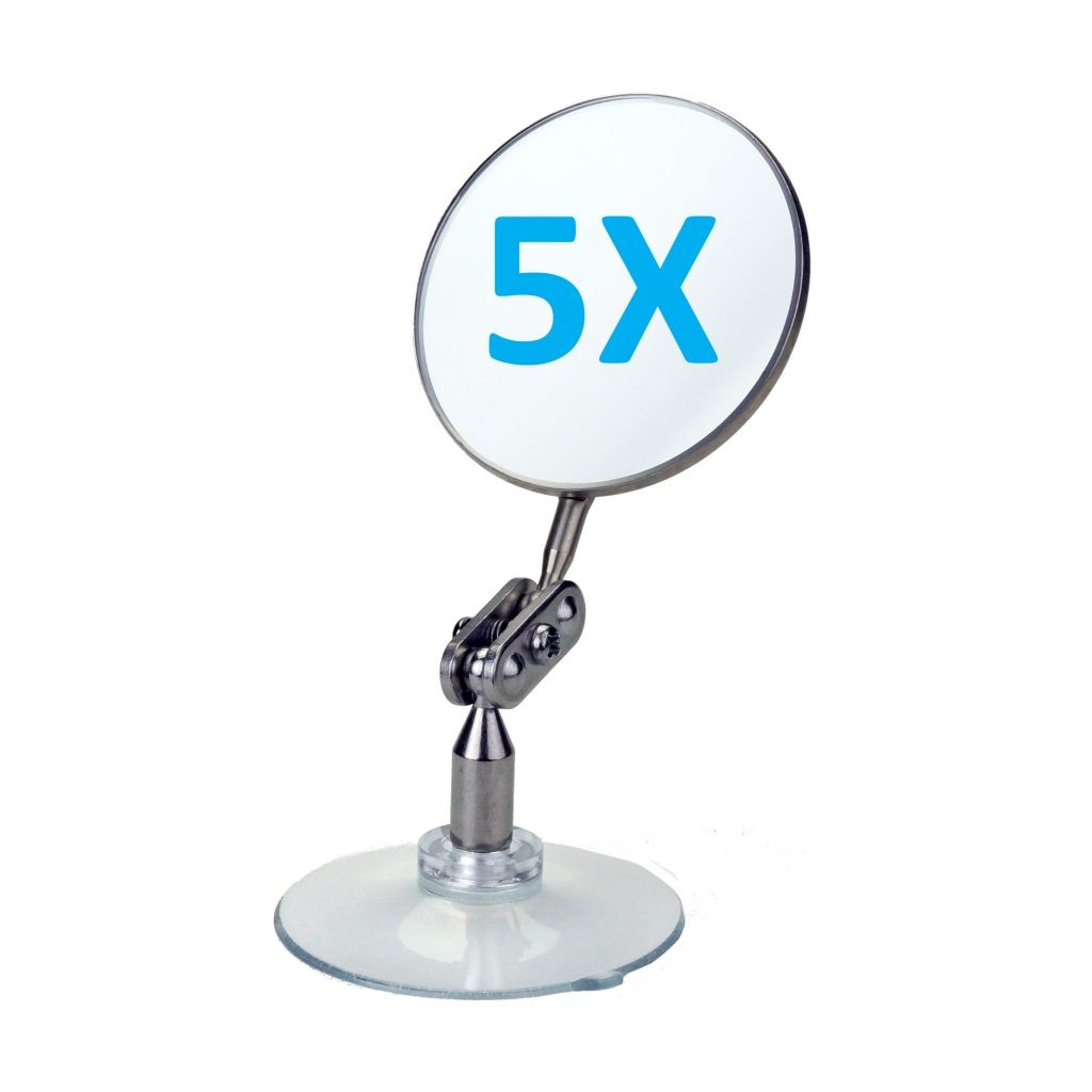 DUOBOND Inspection Mirror with 5x Magnification 55mm Duobond